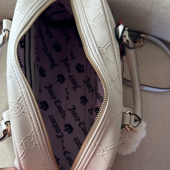 Juicy Couture Cream Satchel with Heart and Bear Charms - Picture 14 of 14